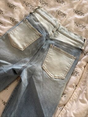 Altar'd State Two-Tone Light Blue High-Rise Jeans